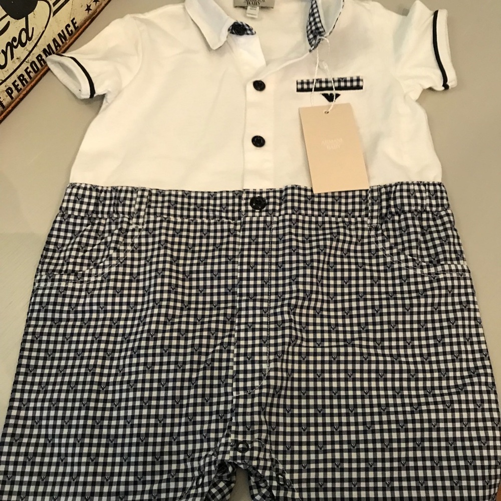 Armani Boys shorts coverall